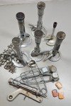 Lot of 6 Bunsen Burners, with Accessories - Lab / Scientific Lot