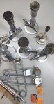 Lot of 6 Bunsen Burners, with Accessories - Lab / Scientific Lot