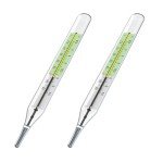 2 PCS Glass Medical Fever Thermometers - Accurate
