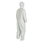Tyvek Protective Coverall with Hood, Size Large
