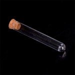 20 Clear Plastic Test Tubes with Cork Stoppers