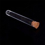 20 Clear Plastic Test Tubes with Cork Stoppers