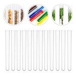20 Clear Plastic Test Tubes with Cork Stoppers