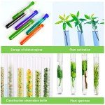 20 Clear Plastic Test Tubes with Cork Stoppers