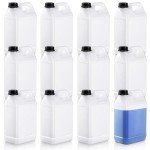 12-Pack 1 Gallon Plastic Jugs with Lids
