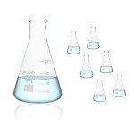 Okulab 6-Piece Glass Conical Flask Set 50ml