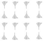 12 Pack of Small Funnel 20 mm Mini Funnel Clear Plastic Funnels for Arts, Lab Bottles, Essential Oils, Perfumes, Spices