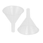 uxcell 2 Pcs 60ml 2 5/9inch Mouth Dia Laboratory Clear White Plastic Filter Funnel