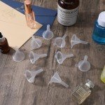 10 Mini Plastic Funnels for Lab & Cosmetic Use