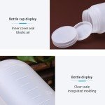 Bettomshin 3Pcs 2000ml PE Plastic(Food Grade) Bottles, Wide Mouth Lab Reagent Bottle, Liquid/Solid Sample Seal Sample Storage Container with Graduated Scale