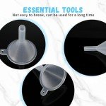 10 Mini Plastic Funnels for Lab & Cosmetic Use