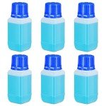 ASEVAT Plastic Narrow Mouth Lab Reagent Bottles, HDPE Square Sample Storage Container, Chemical Container Bottle with Inner Cover, Empty Pill Bottles (Translucence, 8.4 OZ/250ml)