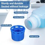 ASEVAT Plastic Narrow Mouth Lab Reagent Bottles, HDPE Square Sample Storage Container, Chemical Container Bottle with Inner Cover, Empty Pill Bottles (Translucence, 8.4 OZ/250ml)