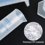 Akamino 4 Packs 500ml Plastic Graduated Cylinder,Transparent Measuring Cylinder Set with Pour Spout, 2-Sided Making Plastic Lab Test Tube for Science Projects, Laboratory Supplies