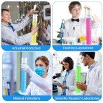 Akamino 4 Packs 500ml Plastic Graduated Cylinder,Transparent Measuring Cylinder Set with Pour Spout, 2-Sided Making Plastic Lab Test Tube for Science Projects, Laboratory Supplies