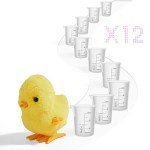 Labvida 12PCS Mini Plastic Beakers, Vol.30ml(1.01oz) Stackable Measuring Cup with Black Scale line, Plastic Pitcher PP material Ideal for Science Activities and Household Use, LVB010