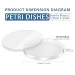 10 Pack Plastic Petri Dishes with Lid, 120mm Dia x 15mm Deep, Lab Petri Plate Dish for Lab Analysis, School Projects, Plant & Seed Cultivation Petri Dish