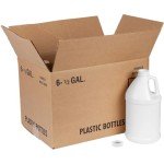 Half Gallon White HDPE Plastic Round Jug with Handle and Cap with PE Heat Induction Sealing Liner, BPA Free, Residential and Commercial Uses, Made in USA (6)