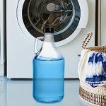 ZEAYEA 3 Pack Glass Growlers, 64 oz Clear Glass Jug, Half Gallon Jugs with Seal Cap and Handle for Beer, Home Brewing, Kombucha, Distilled Water