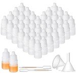 Tticai 100 Pcs 3 ML Plastic Dropper Bottles Bulk Portable Eye Liquid Dropper Mini Eye Dropper Bottle Empty Squeezable Sample Bottles with Funnels and Droppers for Eye Drop Essential Oil Paint Perfume