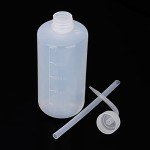 Labasics Chemical Wash Bottle, 3-Pack Plastic Safety Lab Squeeze Wash Bottle, LDPE with Narrow Mouth, 500 ml (8 oz)/3 Bottles