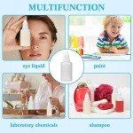 Tioncy 100 Pcs 30ml Plastic Dropper Bottles Squeezable Liquid Dropper Bottles with Leak Proof Caps, Refillable 1 oz Plastic Eye Dropper Bottles for Essence, Essential Oil(White Lid)