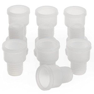 stonylab Silicone Stopper with Thread, 14# Natural Silicone Septum Stopper Fit for 14/20 Outer Joint Lab Glassware, Sleeve Type, Pack of 10