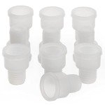stonylab Silicone Stopper with Thread, 14# Natural Silicone Septum Stopper Fit for 14/20 Outer Joint Lab Glassware, Sleeve Type, Pack of 10