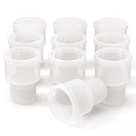 stonylab Silicone Stopper with Thread, 14# Natural Silicone Septum Stopper Fit for 14/20 Outer Joint Lab Glassware, Sleeve Type, Pack of 10