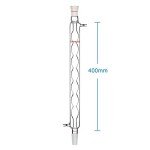 StonyLab Borosilicate Glass Allihn Condenser with 24/40 Joint 400mm Jacket Length Lab Glass Condenser