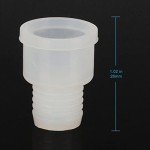 stonylab Silicone Stopper with Thread, 14# Natural Silicone Septum Stopper Fit for 14/20 Outer Joint Lab Glassware, Sleeve Type, Pack of 10