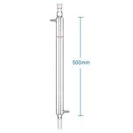 StonyLab Borosilicate Glass Liebig Condenser with 24/40 Joint 500mm Jacket Length Lab Glass Condenser