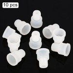 stonylab Silicone Stopper with Thread, 14# Natural Silicone Septum Stopper Fit for 14/20 Outer Joint Lab Glassware, Sleeve Type, Pack of 10