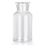 Kestun 2500ml Lab Borosilicate Glass Reagent Bottle,Wide Mouth Clear Glass Storage Bottle with Ground Stopper,Decorative Bottles/Vase