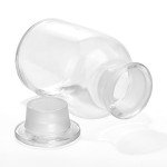 Kestun 2500ml Lab Borosilicate Glass Reagent Bottle,Wide Mouth Clear Glass Storage Bottle with Ground Stopper,Decorative Bottles/Vase