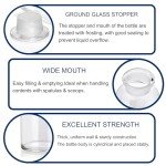 Kestun 2500ml Lab Borosilicate Glass Reagent Bottle,Wide Mouth Clear Glass Storage Bottle with Ground Stopper,Decorative Bottles/Vase