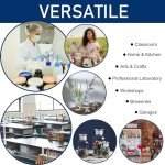 Kestun 2500ml Lab Borosilicate Glass Reagent Bottle,Wide Mouth Clear Glass Storage Bottle with Ground Stopper,Decorative Bottles/Vase