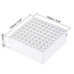 uxcell Centrifuge Tube Freezer Storage Box 81-Well Waterproof Cardboard Holder White for 1.8ml/2ml Micro Centrifuge Tubes