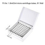 uxcell Centrifuge Tube Freezer Storage Box 81-Well Waterproof Cardboard Holder White for 1.8ml/2ml Micro Centrifuge Tubes