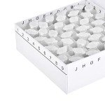uxcell Centrifuge Tube Freezer Storage Box 81-Well Waterproof Cardboard Holder White for 1.8ml/2ml Micro Centrifuge Tubes