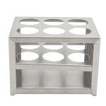 Fockety 6 Holes Test Tube Rack, 3 Tiers Stainless Steel Test Tube Holder for 50ml Test Tubes, Sturdy Structure Lab Test Tube Rack, 30mm/1.18in in Diameter, Centrifuge Tube for Laboratory