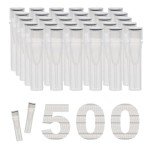 CryoKing Cryogenic Vials 0.5ml with O-Ring Caps Cryotubes for Low Temperature Sample Storage Clear Sterile Vials, Pack of 500