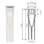 CryoKing Cryogenic Vials 0.5ml with O-Ring Caps Cryotubes for Low Temperature Sample Storage Clear Sterile Vials, Pack of 500