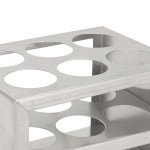 Fockety 6 Holes Test Tube Rack, 3 Tiers Stainless Steel Test Tube Holder for 50ml Test Tubes, Sturdy Structure Lab Test Tube Rack, 30mm/1.18in in Diameter, Centrifuge Tube for Laboratory