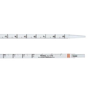 Celltreat 229010B Pipet, Sterile, Individually Wrapped in Paper/Plastic, 10 mL, Clear, 50 per Bag (Pack of 200)