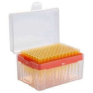 4E's USA 50µL Pipette Tip - Universal Tips, RNase/DNase Free, Pyrogen Safe, Sterile Yellow Pipette Tip with Filter, 96 Tips Racked