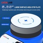 LVDALAB 2200RPM Magnetic Stirrer with 2 Stir Bars, 5000ml Stainless Steel Magnetic Mixer, Lab Stirrers Mini Magnetic Stir Plate
