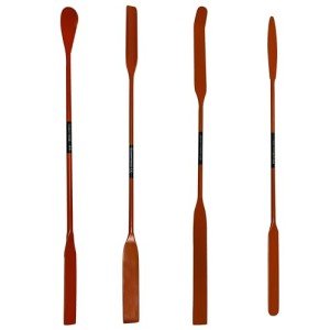 Set of 4 Scientific Labwares Non-Stick Double Ended Micro Spatula with Teflon Coating, Stainless Steel