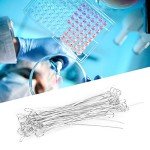 50PCS Reusable Inoculating Loops and Needle Set Laboratory Nichrome Inoculating Needle Tips Cell Streaking Lab Tools(4mm)
