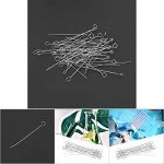 50PCS Reusable Inoculating Loops and Needle Set Laboratory Nichrome Inoculating Needle Tips Cell Streaking Lab Tools(4mm)